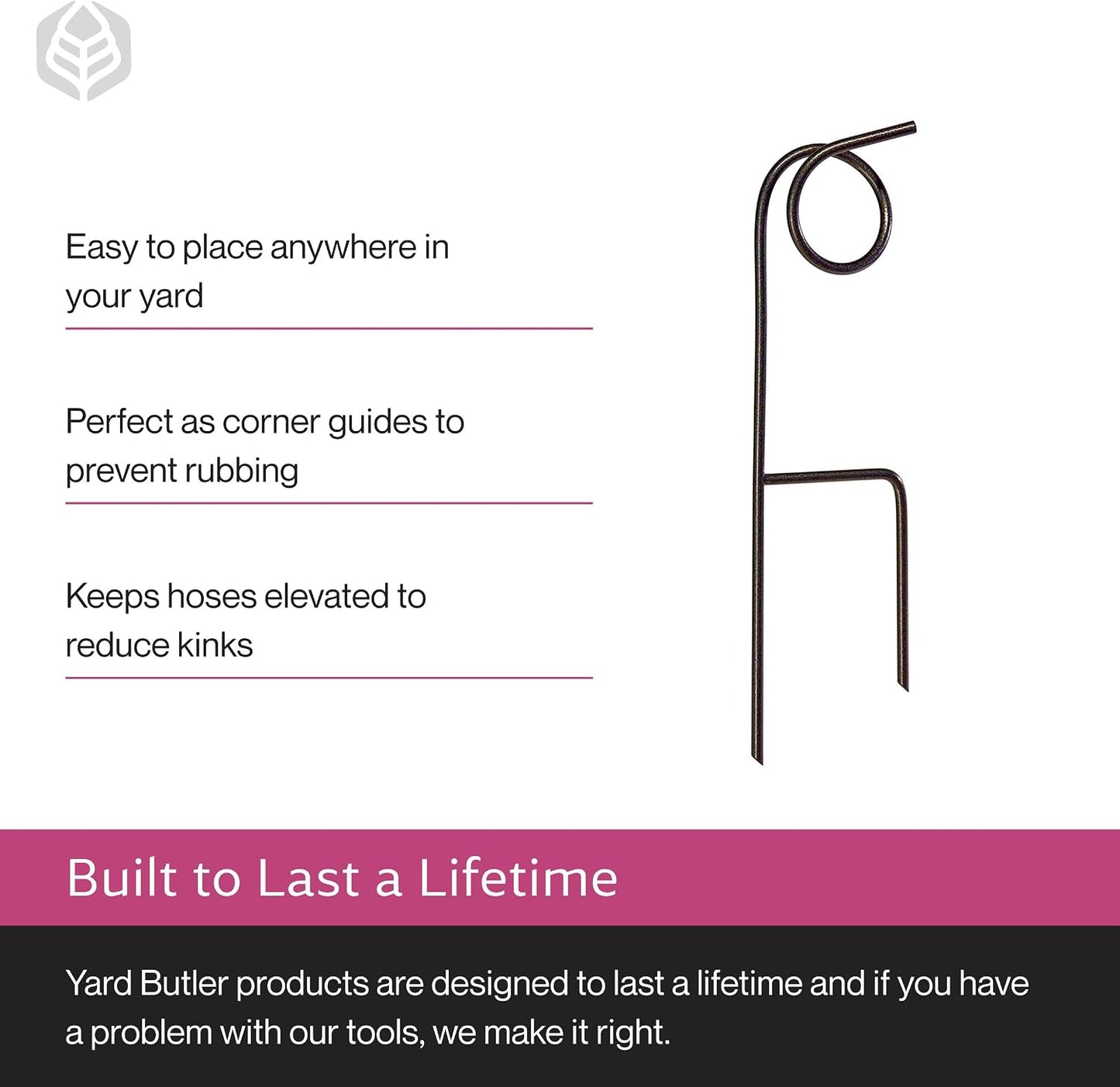 Plant-Saving Hose Guide, 17.5 Inch Garden Stake