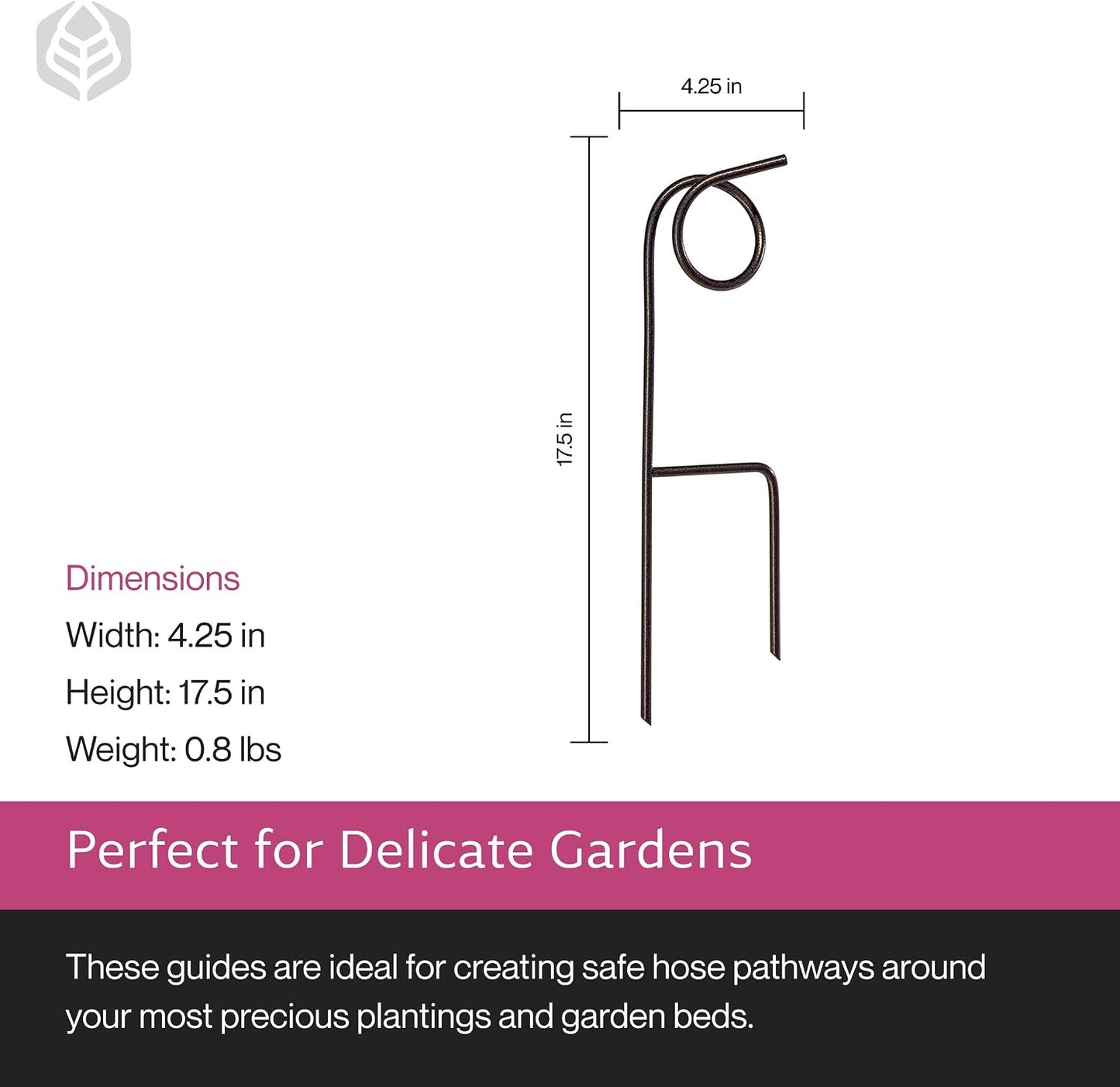 Plant-Saving Hose Guide, 17.5 Inch Garden Stake