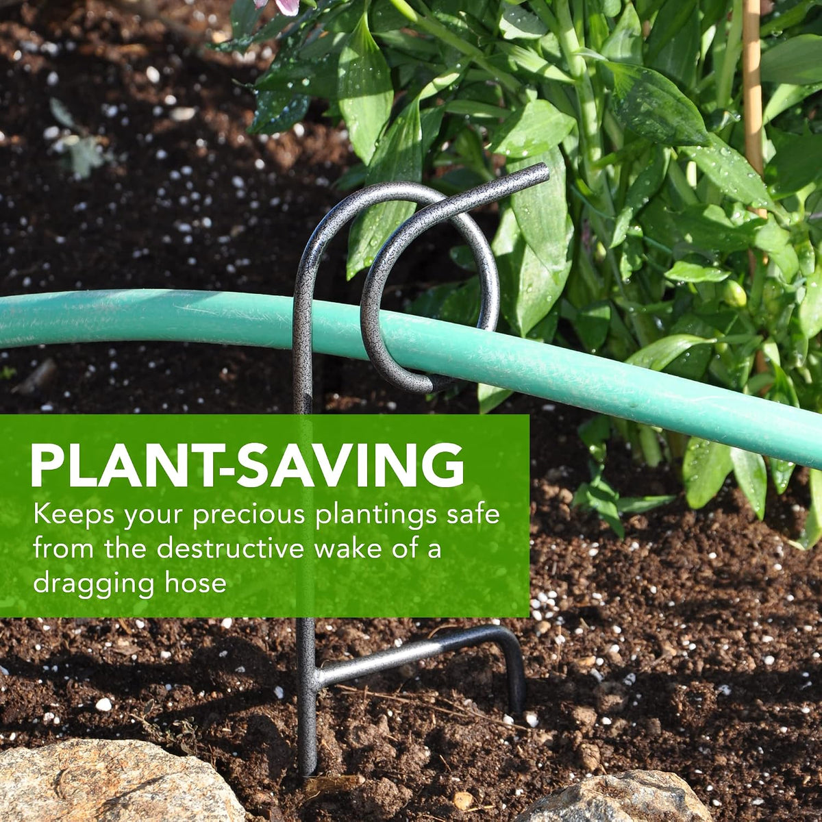 Plant-Saving Hose Guide, 17.5 Inch Garden Stake