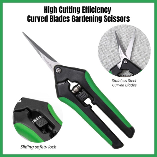 2 Pack Curved Blades Gardening Hand Pruner Pruning Snip