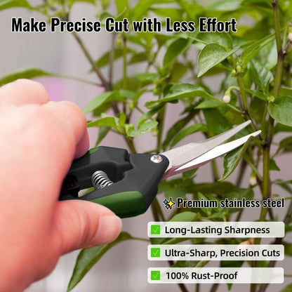 2 Pack Curved Blades Gardening Hand Pruner Pruning Snip