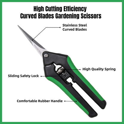 2 Pack Curved Blades Gardening Hand Pruner Pruning Snip
