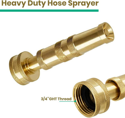 Garden Hose Nozzle, High Pressure Water Hose Nozzle Sprayer Head,fits 3/4” Garden Hose Thread,for Lawn & Garden,Washing Cars,Watering Garden,Cleaning,Showering Dogs&Pets