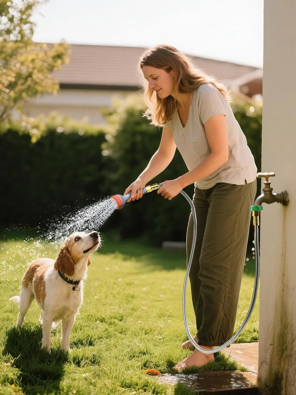 5ft Short Garden Leader Hose with Male to Female Connector