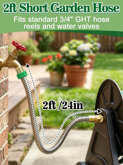 5ft Short Garden Leader Hose with Male to Female Connector