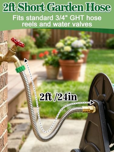 5ft Short Garden Leader Hose with Male to Female Connector
