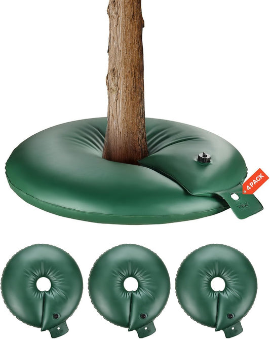 Tree Watering Bag Slow Release, 4 Pack 20 Gallons Tree Watering Bags/Ring, Reusable Refillable Tree Irrigation Ring Water Bags, Heavy Duty Watering System for Shrub Tree Root Drip Irrigation