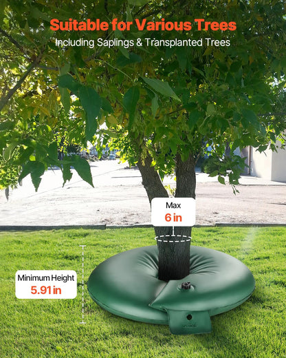 Tree Watering Bag Slow Release, 4 Pack 20 Gallons Tree Watering Bags/Ring, Reusable Refillable Tree Irrigation Ring Water Bags, Heavy Duty Watering System for Shrub Tree Root Drip Irrigation