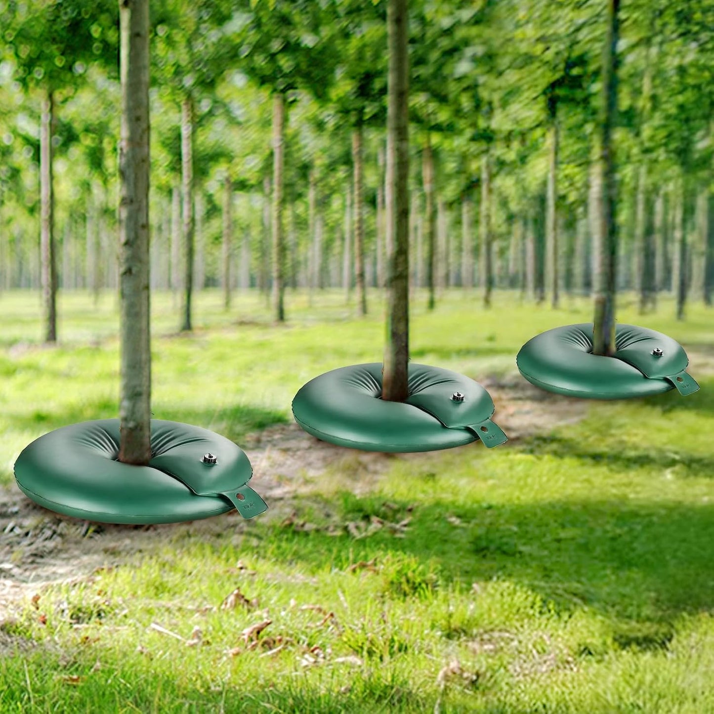 Tree Watering Bag Slow Release, 4 Pack 20 Gallons Tree Watering Bags/Ring, Reusable Refillable Tree Irrigation Ring Water Bags, Heavy Duty Watering System for Shrub Tree Root Drip Irrigation