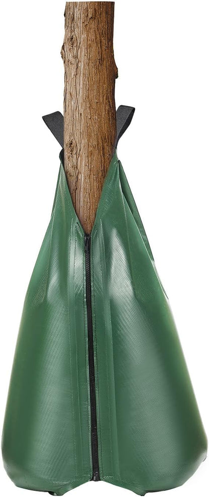 Tree Watering Bag Slow Release, 4 Pack 20 Gallons Tree Watering Bags/Ring, Reusable Refillable Tree Irrigation Ring Water Bags, Heavy Duty Watering System for Shrub Tree Root Drip Irrigation