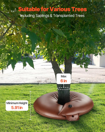 Tree Watering Bag Slow Release, 4 Pack 20 Gallons Tree Watering Bags/Ring, Reusable Refillable Tree Irrigation Ring Water Bags, Heavy Duty Watering System for Shrub Tree Root Drip Irrigation