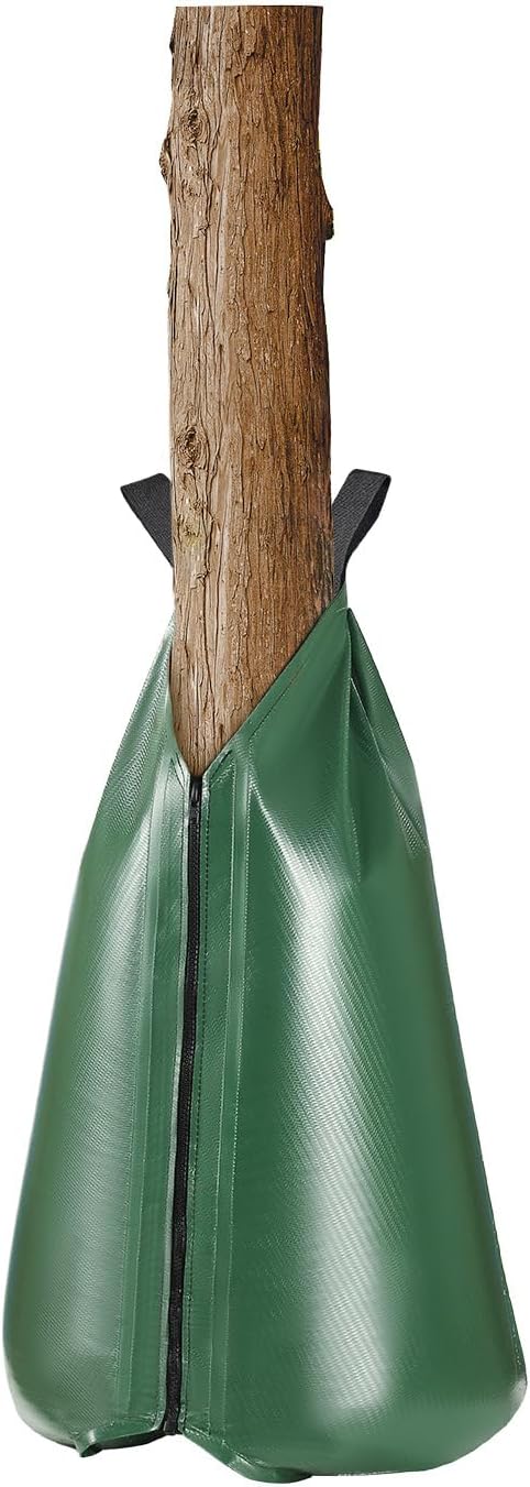Tree Watering Bag Slow Release, 4 Pack 20 Gallons Tree Watering Bags/Ring, Reusable Refillable Tree Irrigation Ring Water Bags, Heavy Duty Watering System for Shrub Tree Root Drip Irrigation