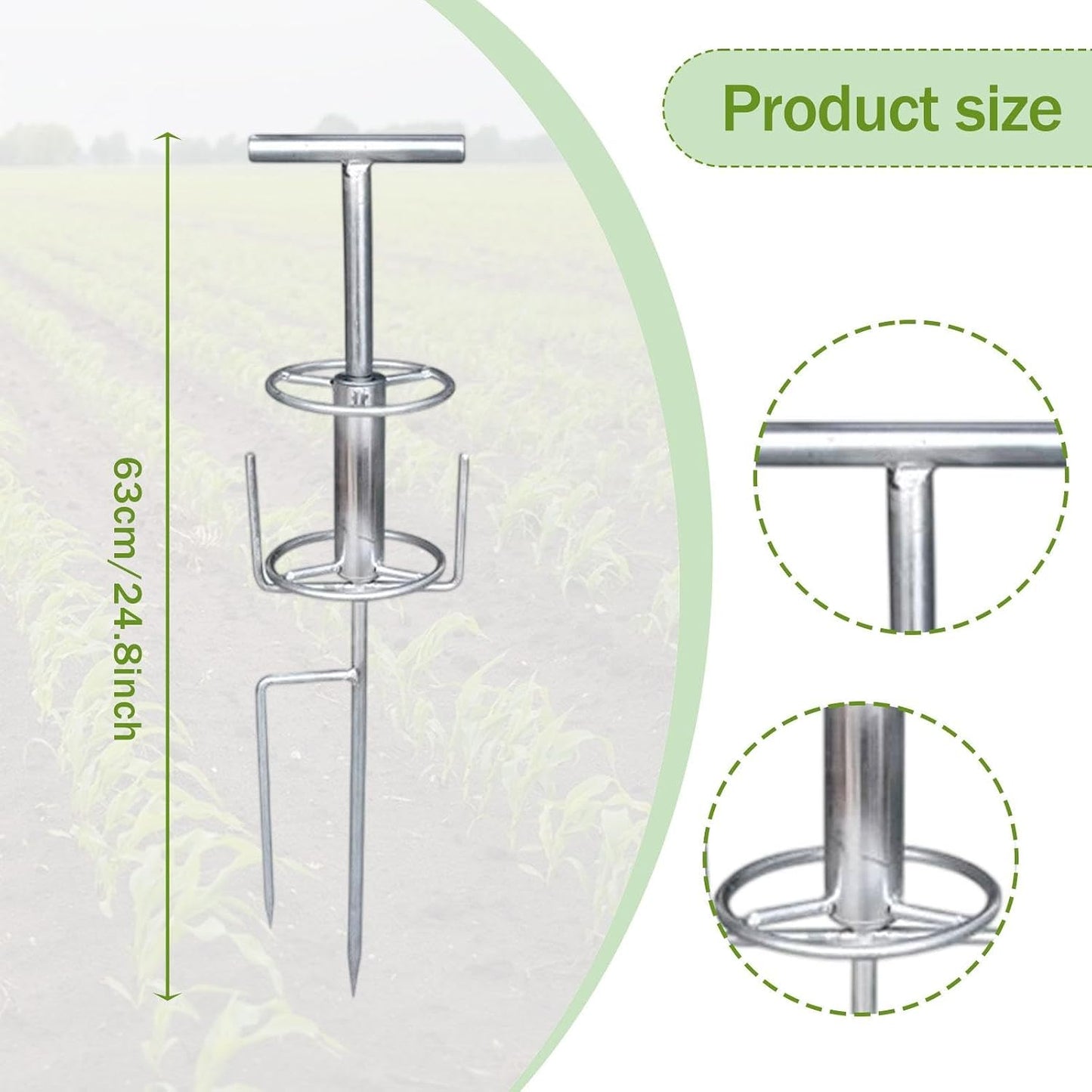 Garden Hose Guide Spike Garden Hose Holder Freestanding,Rack,Organizer,Heavy Duty Auxiliary Watering Hose Reel for Lawn Yard, Style B