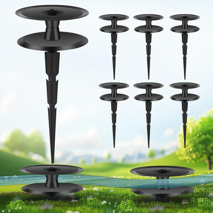 2PCS Metal Garden Hose Guide Spike, Hose Guides for Garden Heavy Duty, Cast Iron Garden Hose Guides for Outside, Rustproof Coated Hose Guide Stakes for Lawn & Yard, Plant & Flower Bed Protection