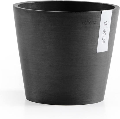 Amsterdam Round Flower Planter, Grey, 10"