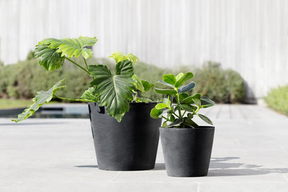 Amsterdam Round Flower Planter, Grey, 10"