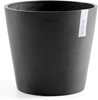 Amsterdam Round Flower Planter, Grey, 10"