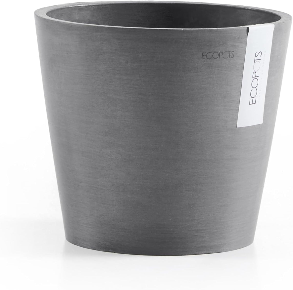 Amsterdam Round Flower Planter, Grey, 10"