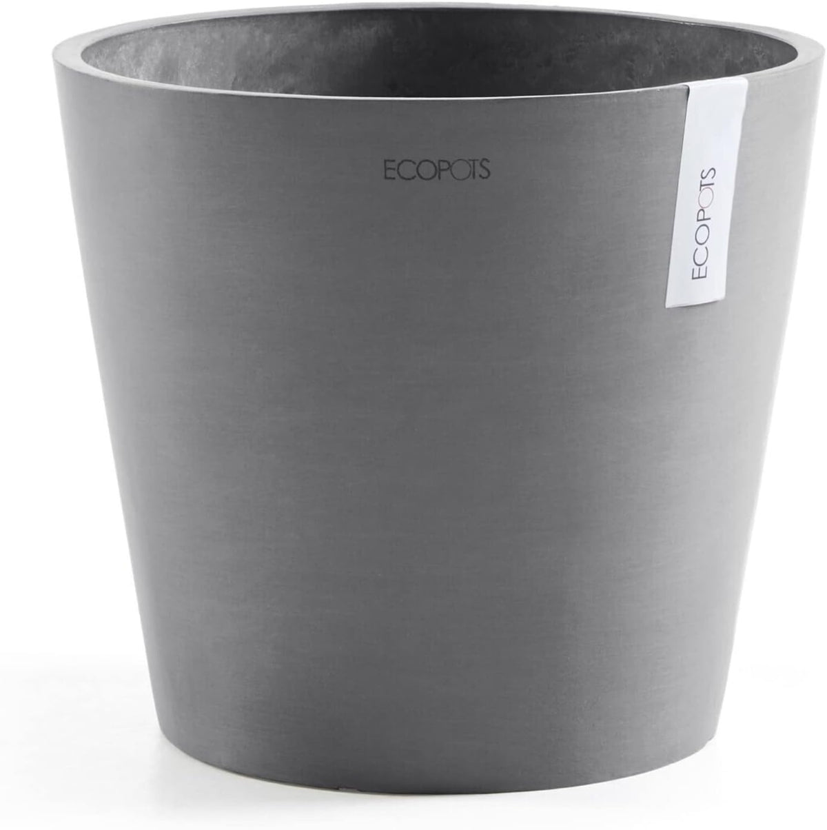 Amsterdam Round Flower Planter, Grey, 10"