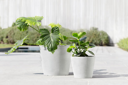 Amsterdam Round Flower Planter, Grey, 10"
