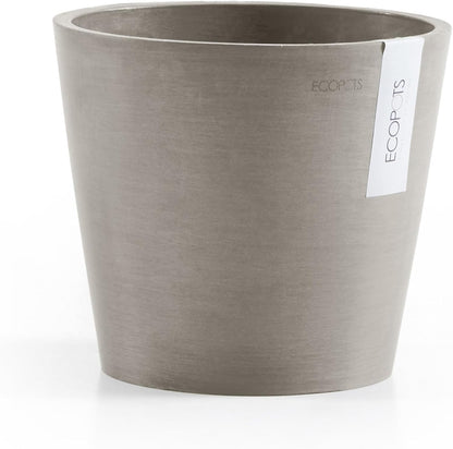 Amsterdam Round Flower Planter, Grey, 10"