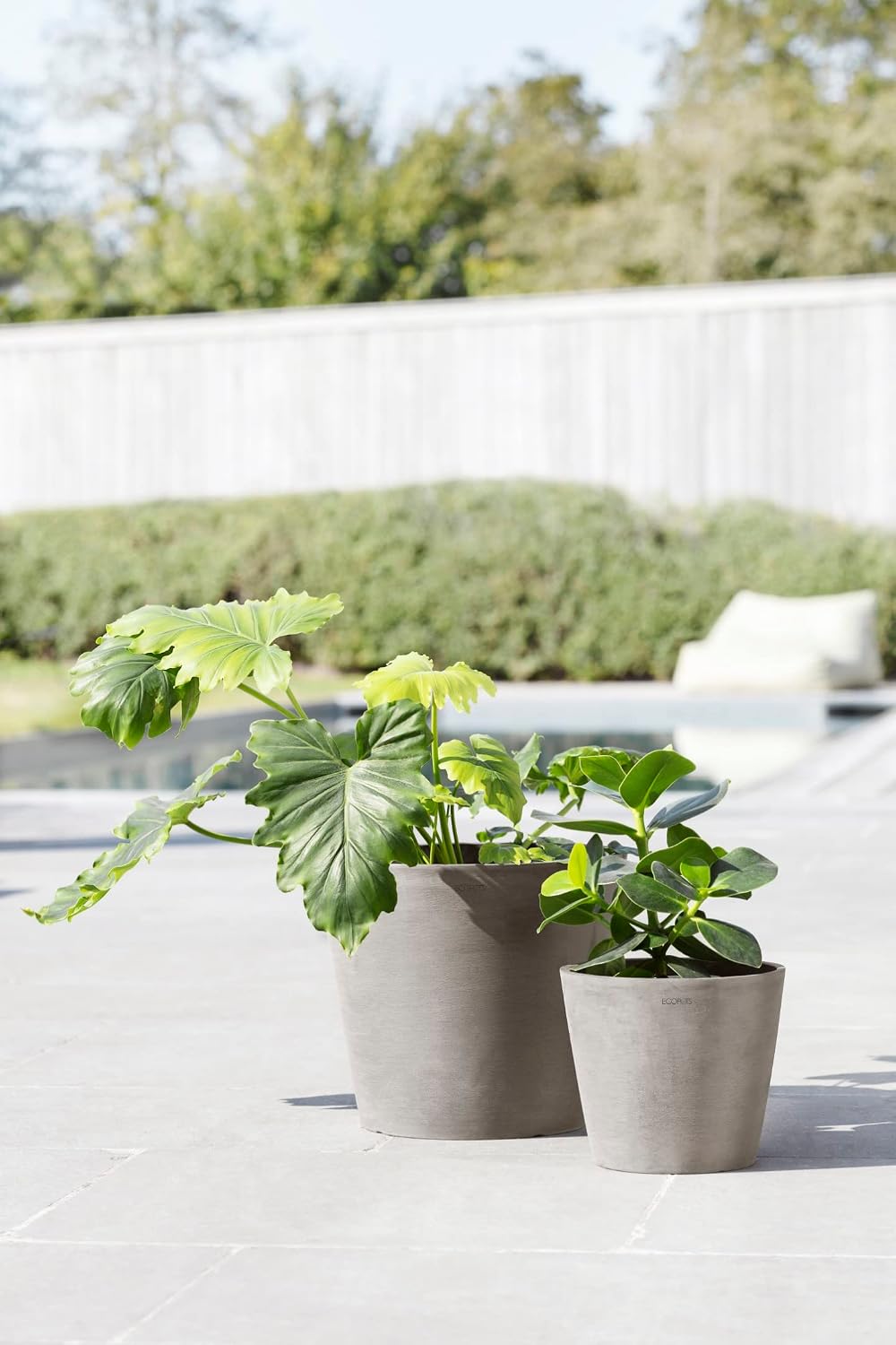 Amsterdam Round Flower Planter, Grey, 10"