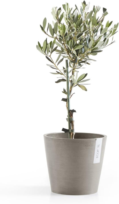 Amsterdam Round Flower Planter, Grey, 10"