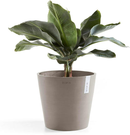 Amsterdam Round Flower Planter, Grey, 10"