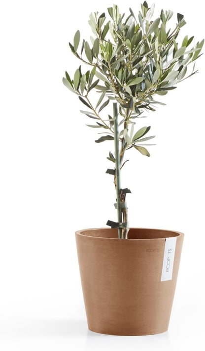 Amsterdam Round Flower Planter, Grey, 10"