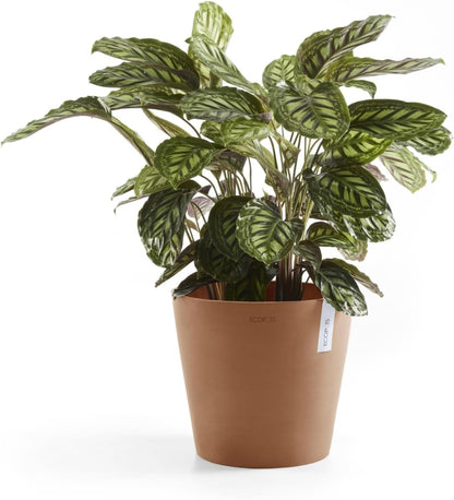 Amsterdam Round Flower Planter, Grey, 10"