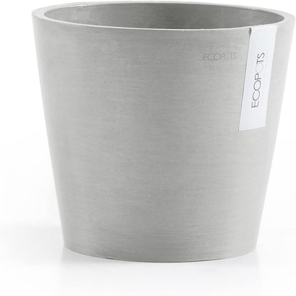 Amsterdam Round Flower Planter, Grey, 10"