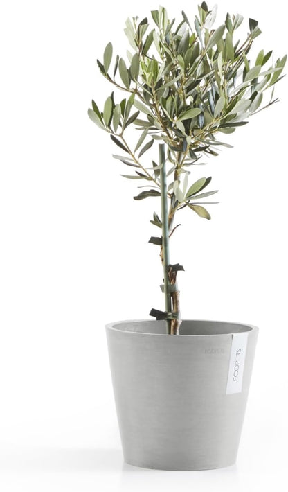 Amsterdam Round Flower Planter, Grey, 10"
