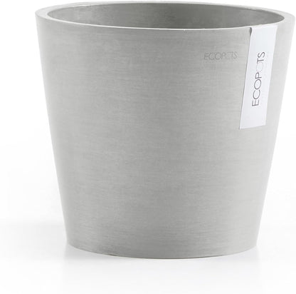 Amsterdam Round Flower Planter, Grey, 10"