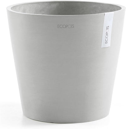 Amsterdam Round Flower Planter, Grey, 10"