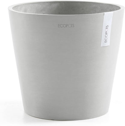 Amsterdam Round Flower Planter, Grey, 10"