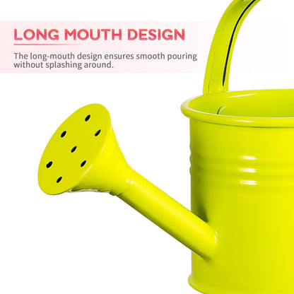 5 Pcs Kids Watering Cans, Mini Metal Plant Watering Can with Long Spout, Small Tin Flower Pots for Indoor Outdoor Gardening