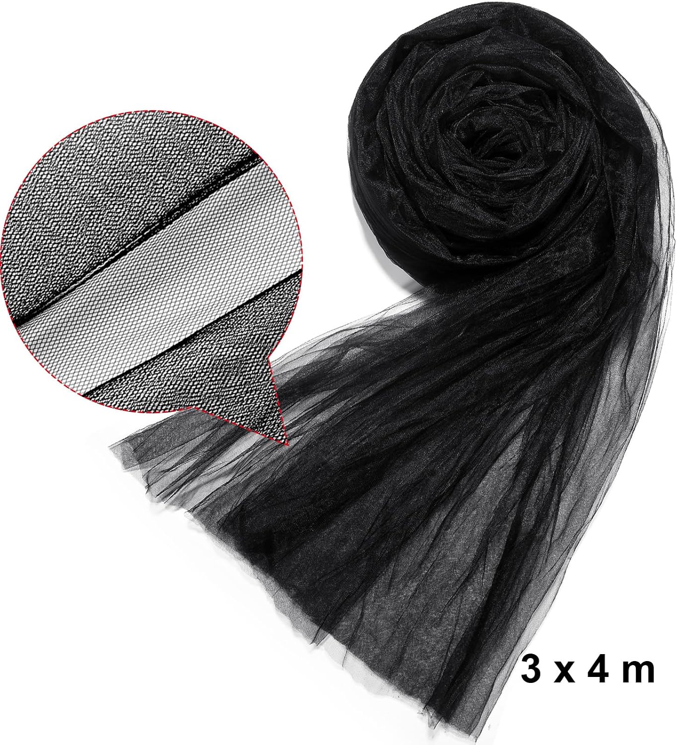 10 x 13ft Mosquito Netting Black Garden Insect Bug Mesh for Plant