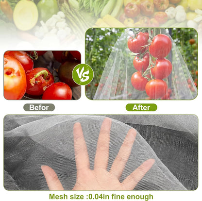 10 x 13ft Mosquito Netting Black Garden Insect Bug Mesh for Plant