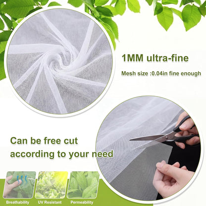 10 x 13ft Mosquito Netting Black Garden Insect Bug Mesh for Plant