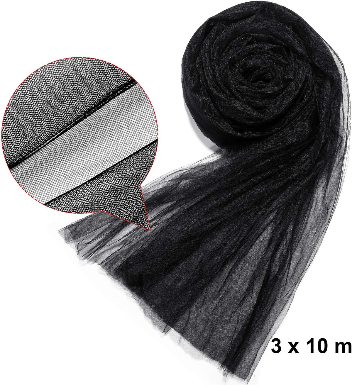 10 x 13ft Mosquito Netting Black Garden Insect Bug Mesh for Plant