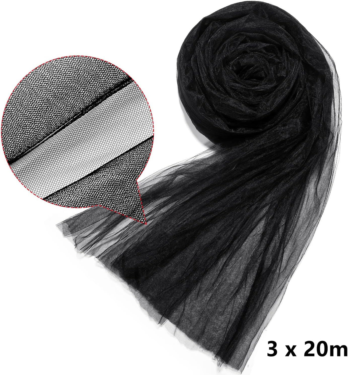 10 x 13ft Mosquito Netting Black Garden Insect Bug Mesh for Plant