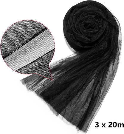 10 x 13ft Mosquito Netting Black Garden Insect Bug Mesh for Plant