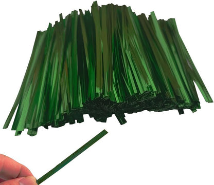Twist Ties for Bags Bread Bag Tie Garden 4 inches 1600 Pcs Candy Coffee Bags Flower Ties (1600, Green)