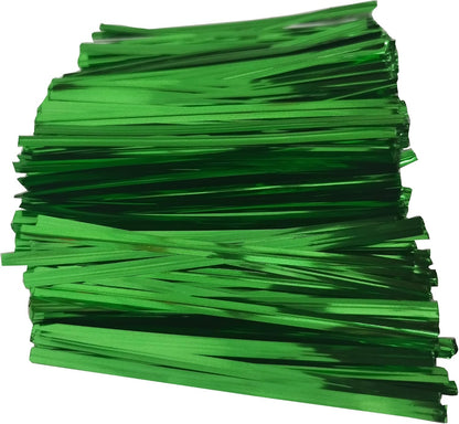 Twist Ties for Bags Bread Bag Tie Garden 4 inches 1600 Pcs Candy Coffee Bags Flower Ties (1600, Green)