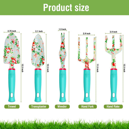 WANCHI Garden Tool Set Gift for Mom,Gardening Kit Apron,Glove,Bag for Women