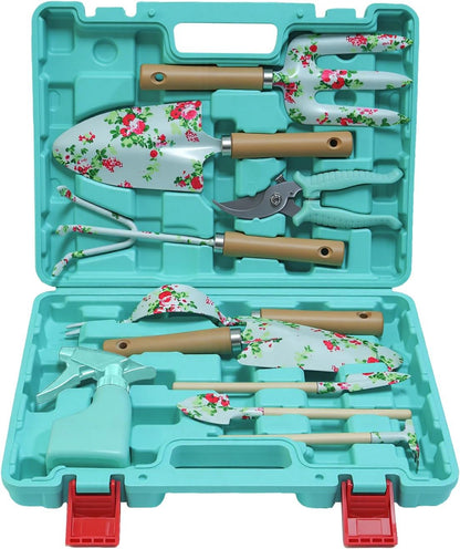 WANCHI Garden Tool Set Gift for Mom,Gardening Kit Apron,Glove,Bag for Women