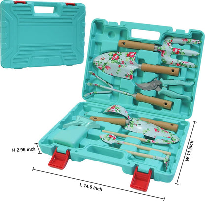 WANCHI Garden Tool Set Gift for Mom,Gardening Kit Apron,Glove,Bag for Women