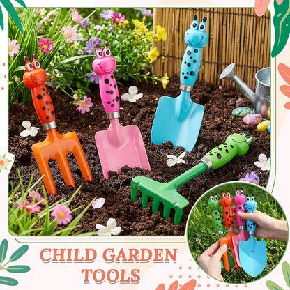 10 Pack Beach Toys for Kids Children Sand Box Toy Kit Kids Beach Shovels with Rake Fork Trowel Bulk Metal Gardening Tool Gift for Toddler Digging Weeding Summer Outdoor Sensory Sand Play