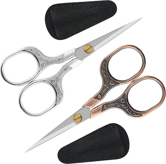 embroidery scissors- 5 Inch Precision Scissors-2 pack,small razor Sharp Blade Shears for craft Crochet sewing school paper cutting…