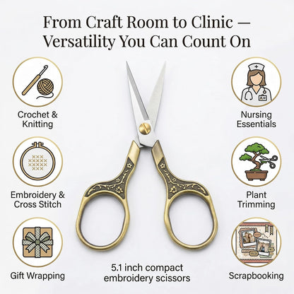 embroidery scissors- 5 Inch Precision Scissors-2 pack,small razor Sharp Blade Shears for craft Crochet sewing school paper cutting…